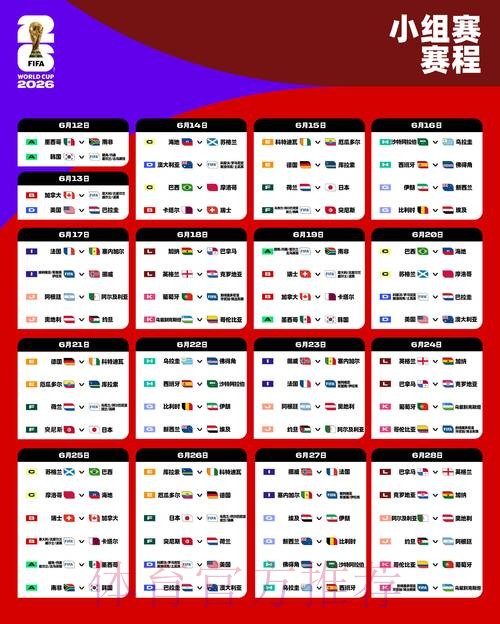 2026世界杯比赛时间一览全程直播直播平台